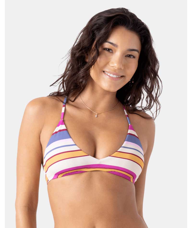Roxy: Sunset Swells Cut Out Bralette Bikini Top