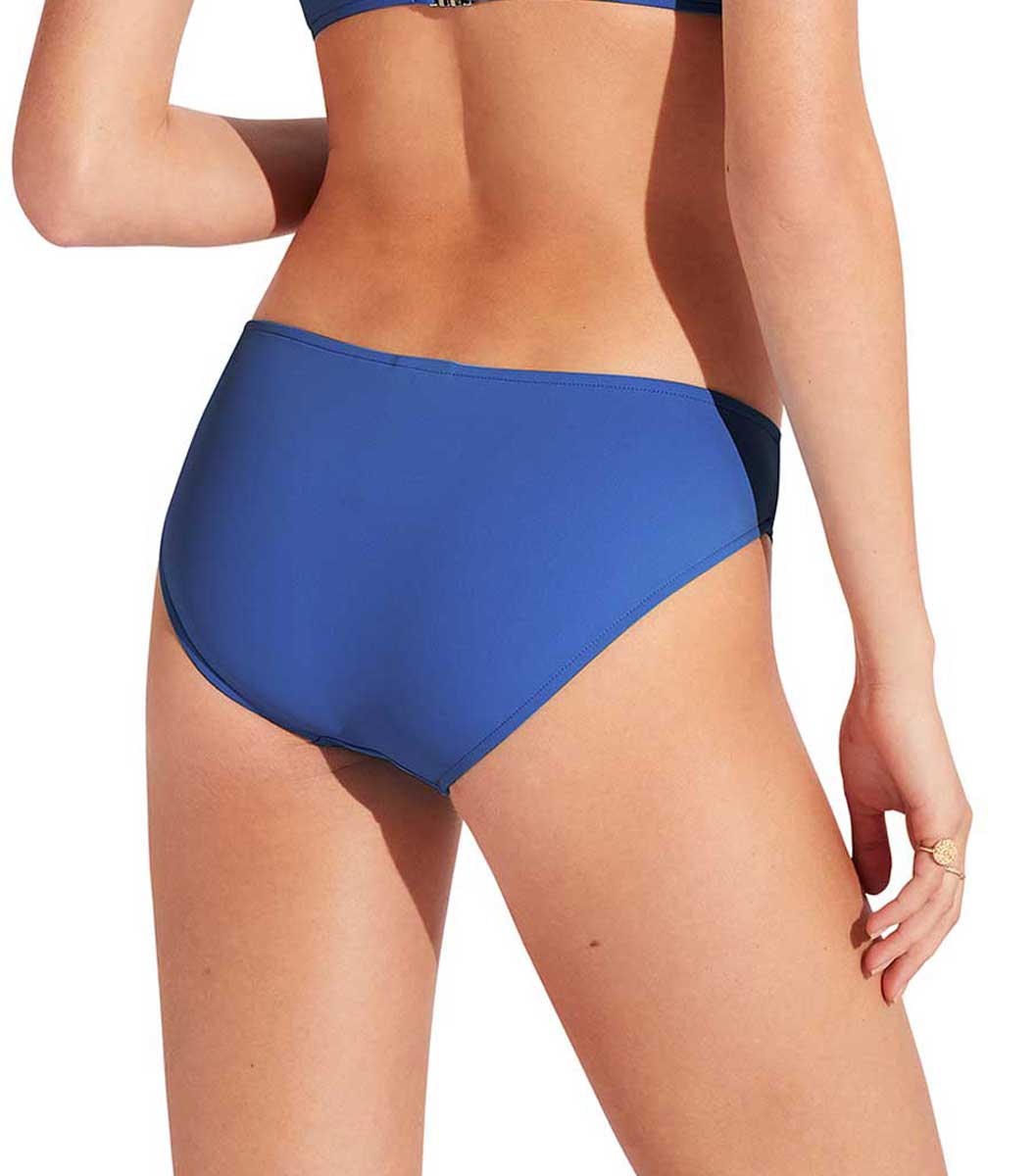 Seafolly: Solid Twist Band Hipster Pant - AZURE