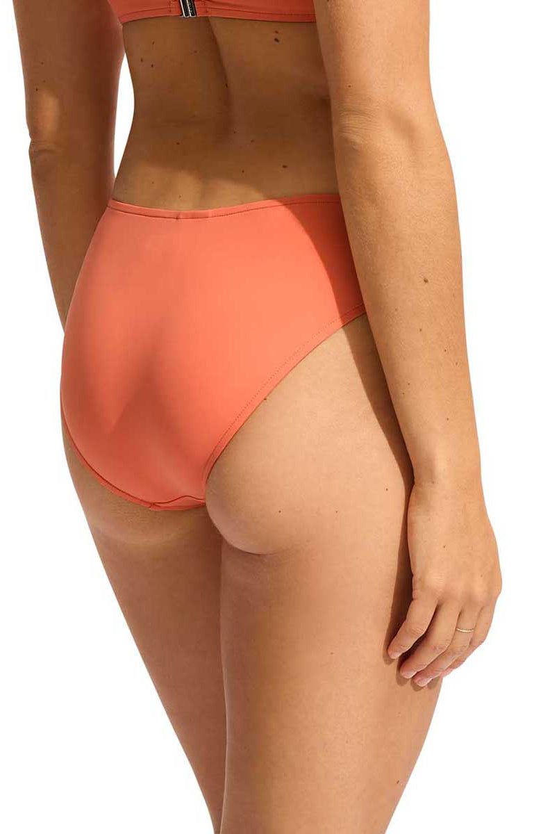 Seafolly: Solid Twist Band Hipster Pant - MELON