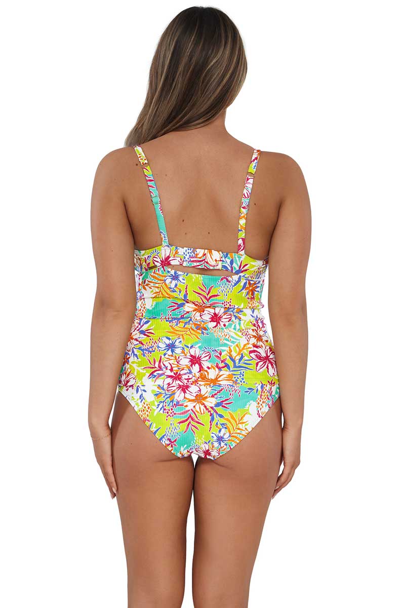 Sunsets: Botanical Bliss Sandbar Rib Serena Tankini Top