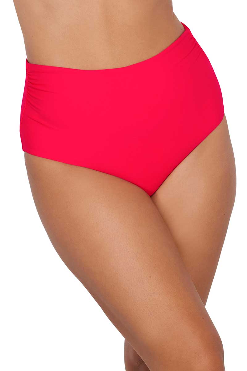 Sunsets: Geranium Capri High Waist Bottom
