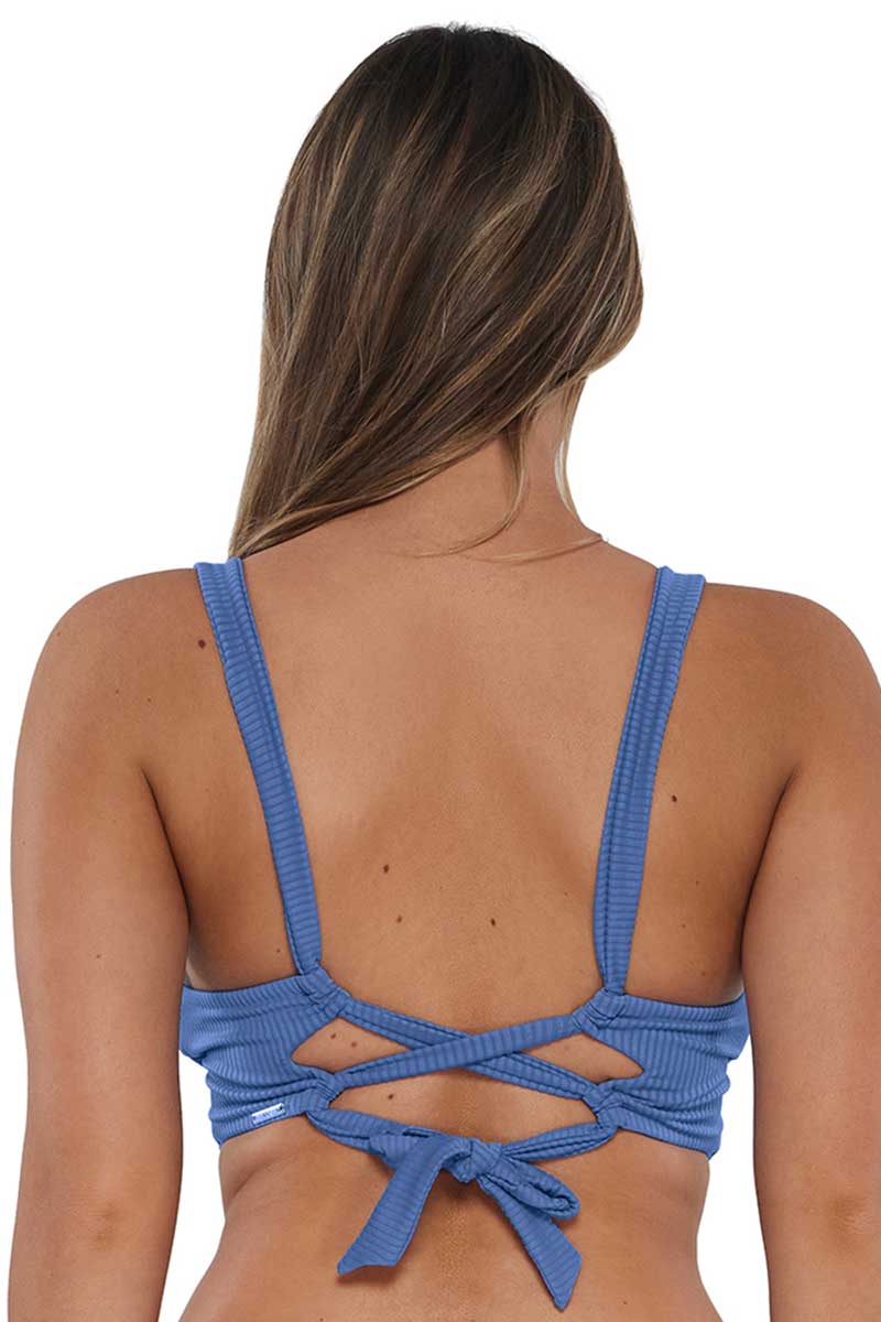 Sunsets: Harbor Blue Sandbar Rib Elsie Top