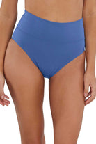 Sunsets: Harbor Blue Sandbar Rib Hannah High Waist Bottom