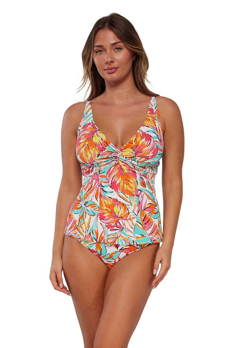 Sunsets: Palms Serenade Sandbar Rib ForeverTankini Top