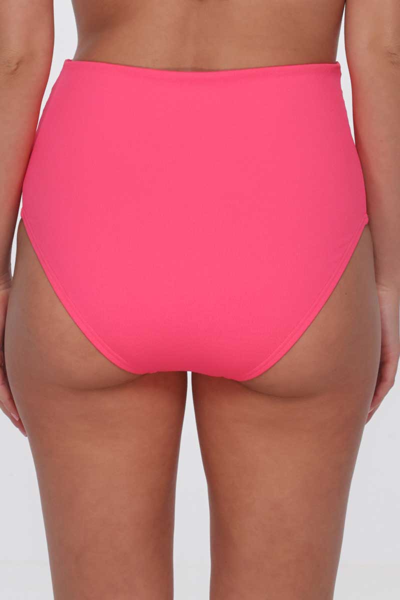 Sunsets: Solid Posy Pink Crepe Hannah High Waist Bottom