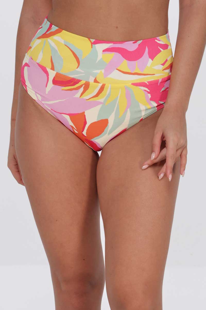 Sunsets: Tropicolor Crepe Hannah High Waist Bottom