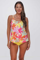 Sunsets: Tropicolor Crepe Jenna Tankini Top