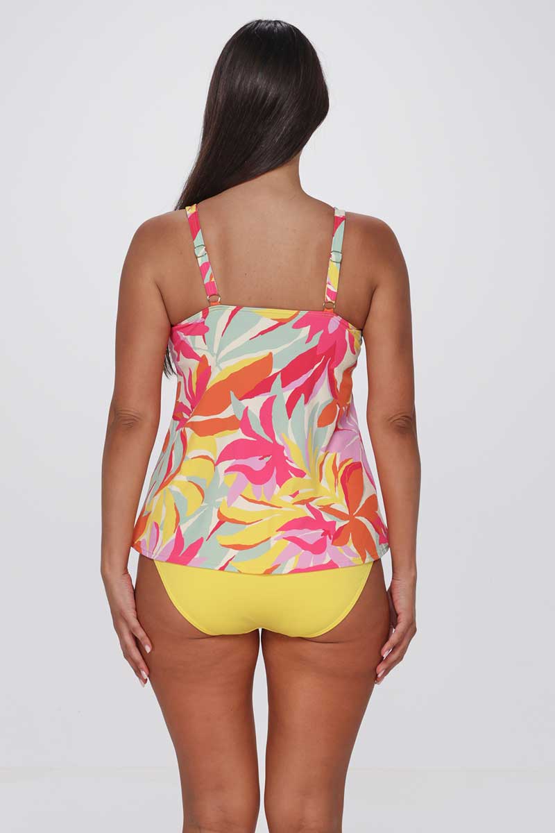 Sunsets: Tropicolor Crepe Jenna Tankini Top