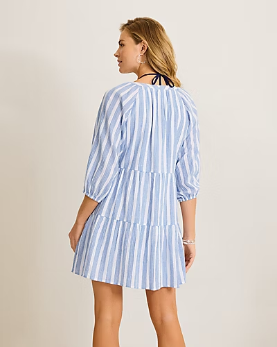Tommy Bahama: Bali Breeze Stripe Tiered Dress