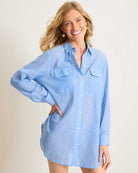 Tommy Bahama: Cotton Voile Relaxed Boyfriend Beach Shirt