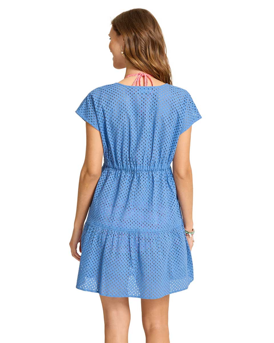 Tommy Bahama: Eyelet Cove Cotton V-Neck Cover-Up Dress