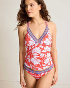 Tommy Bahama: Island Cays Fiori Reverable Cross Back Tankini Top