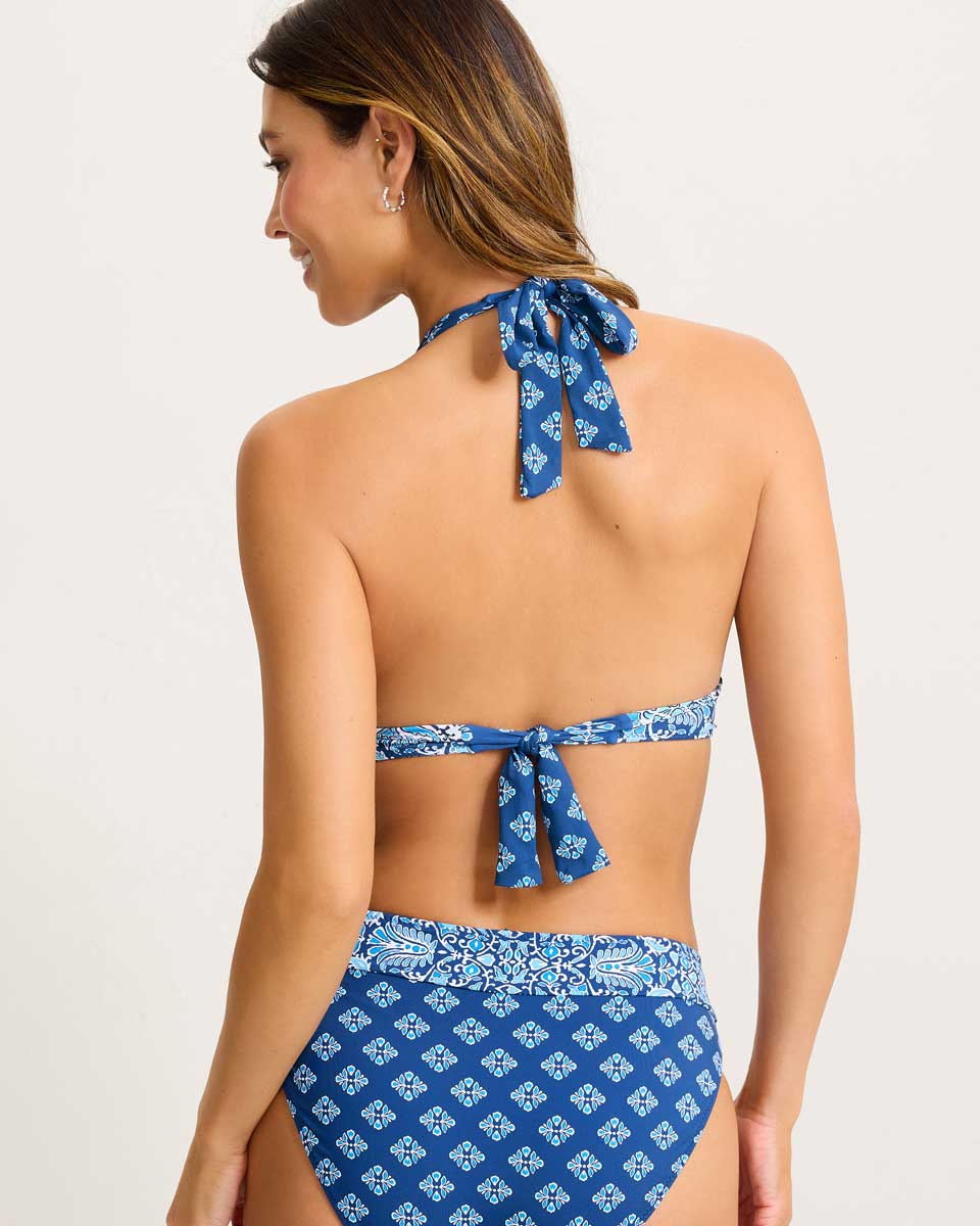 Tommy Bahama: Noble Pineapple Reversible Halter Bikini Top