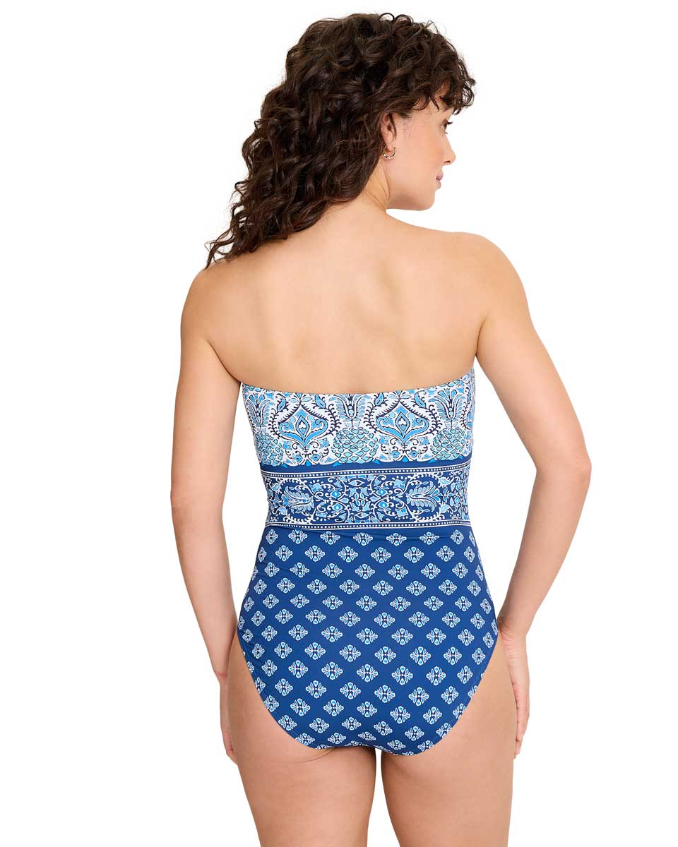 Tommy Bahama: One Piece Noble Pineapple Bandeau Swimsuit