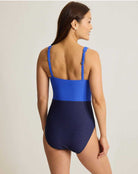 Tommy Bahama: One Piece Ocean Point Colorblock Squareneck Swimsuit