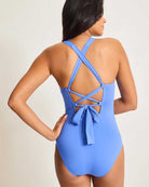 Tommy Bahama: One Piece Pearl Solid V-Neck Mio Swimsuit