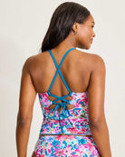 Tommy Bahama: Watercolor Floral Reversible Halter Tankini Top