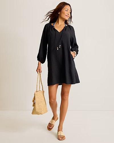 Tommy Bahama: Woven Stripe Beach Tunic Dress