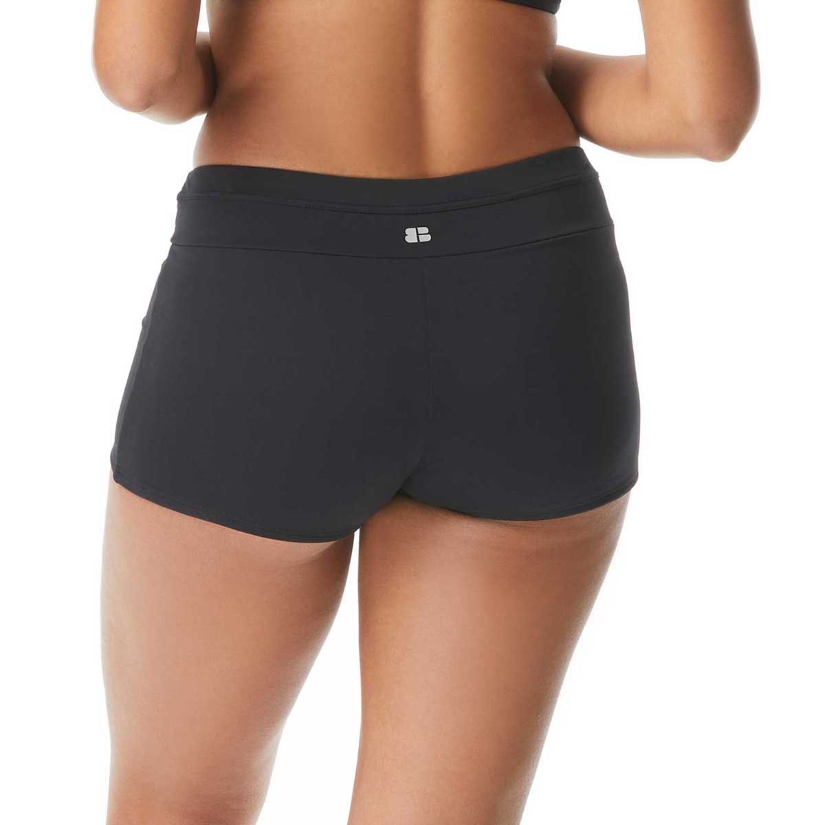 Beach House Sport: Solid Slim Fit Swim Shorty - BLACK