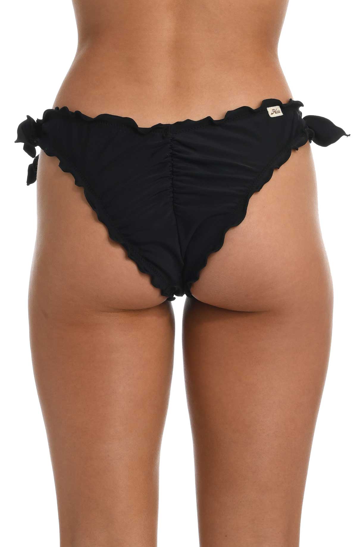 Hobie: Solids Tie Side Merrow Hipster Pant - BLACK