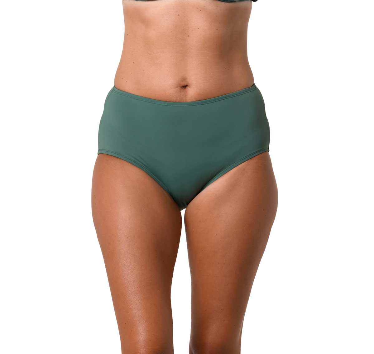 Jantzen: Solids Side Shirred Comfort Core Bottom - GREEN