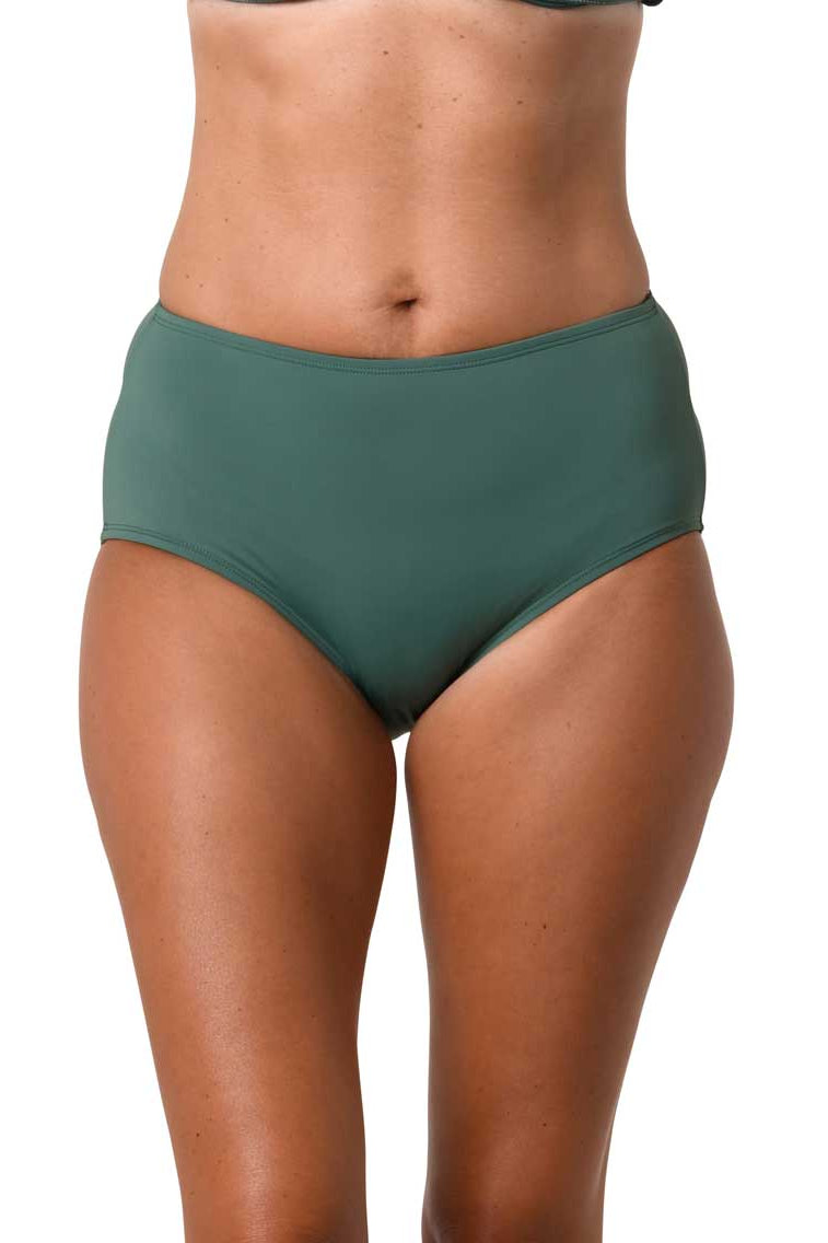 Jantzen: Solids Side Shirred Comfort Core Bottom - GREEN