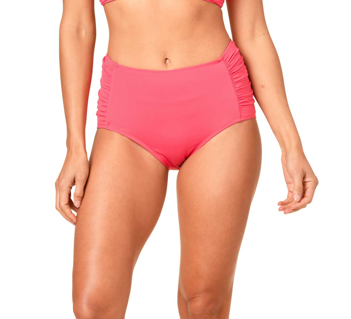 Jantzen: Solids Side Shirred Comfort Core Bottom - WATERM