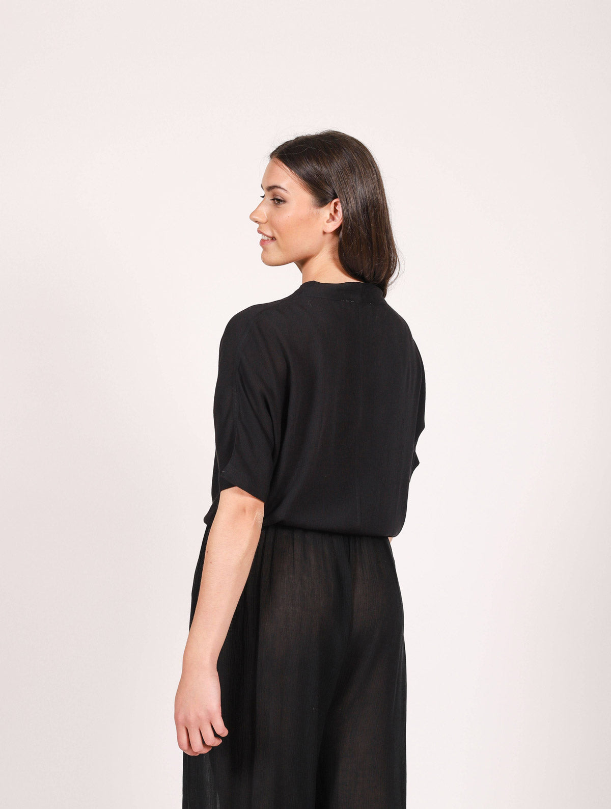 Koy Resort: Miami Tie Front Top - BLACK