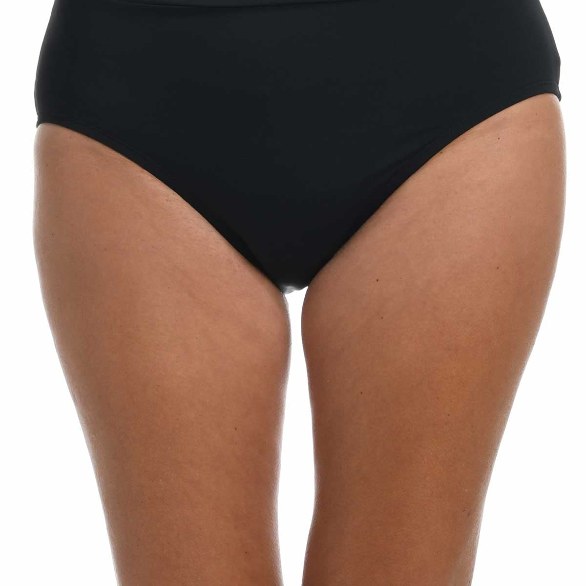 Maxine: Solid Wide Band Full Bottom - BLACK