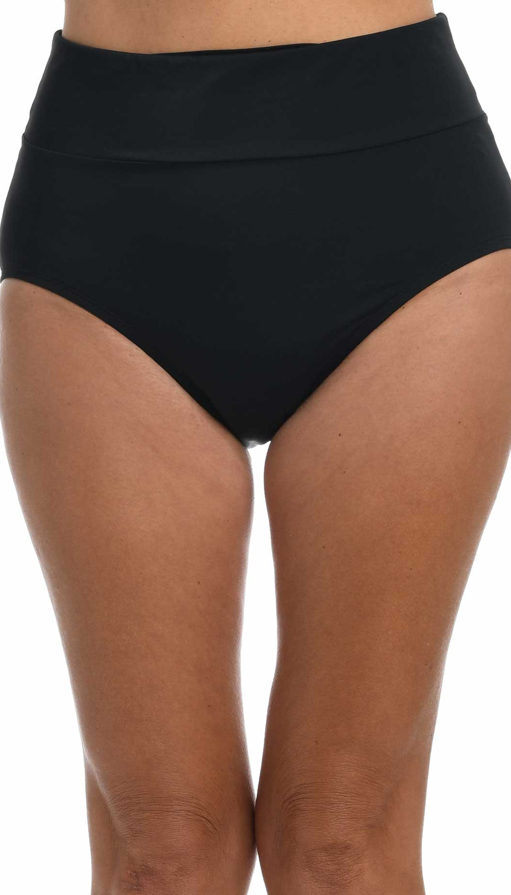 Maxine: Solid Wide Band Full Bottom - BLACK