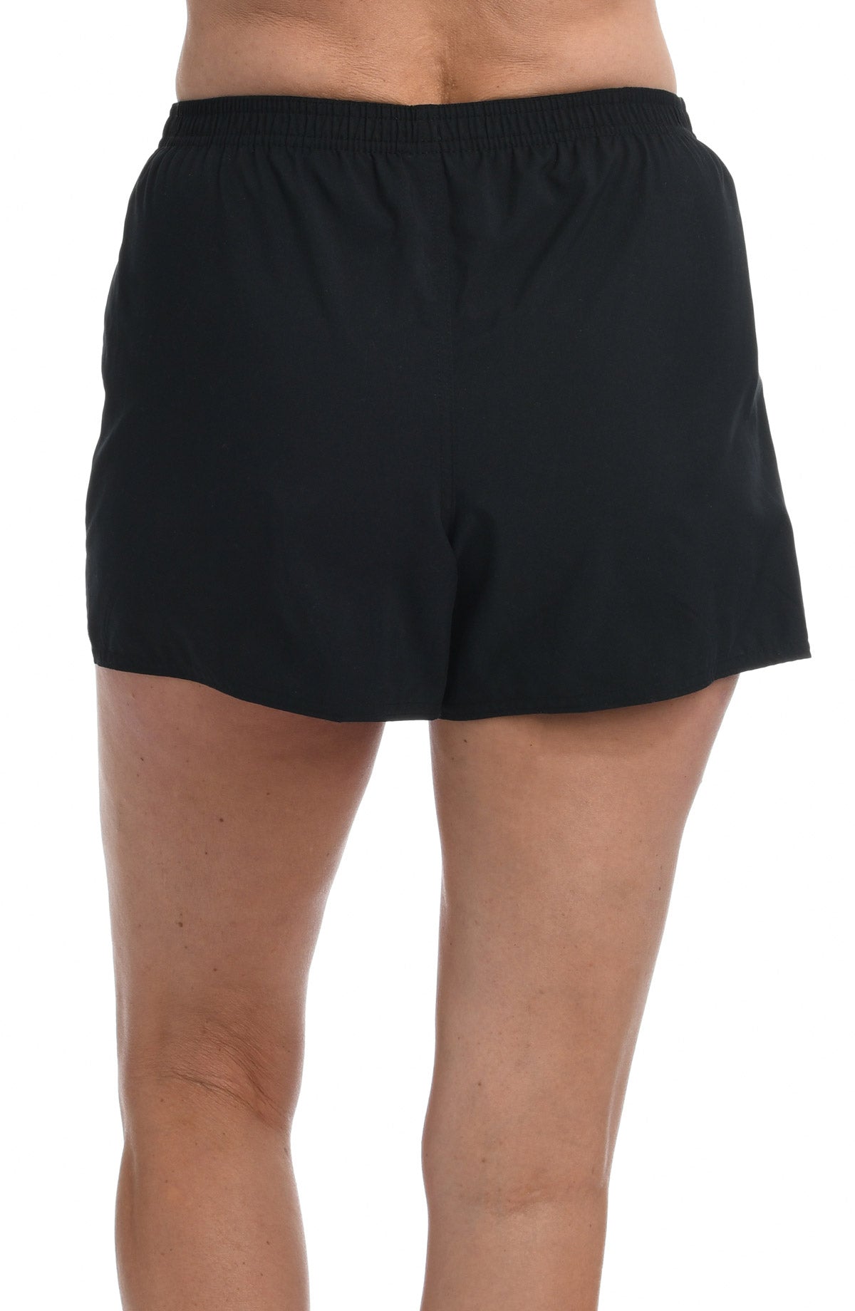Maxine: Solid Woven Boardshort - BLACK
