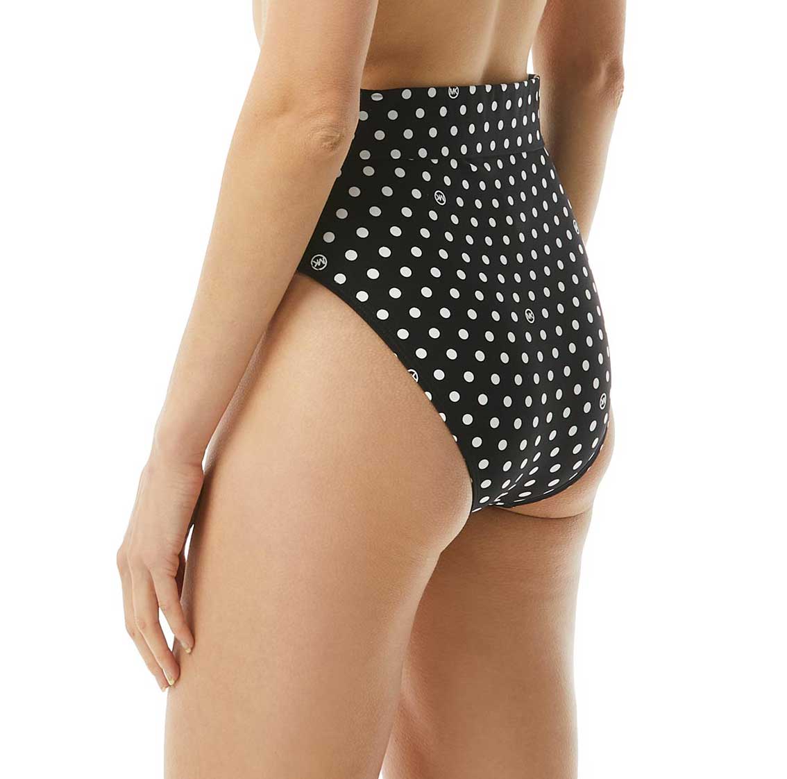 Michael Michael Kors: Dot High Waist Bikini Bottom