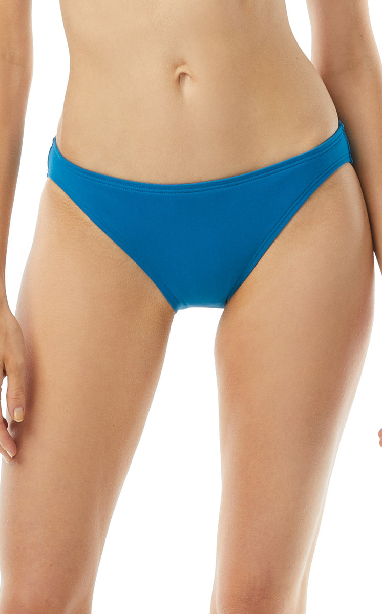 Michael Michael Kors: Solid Classic Bikini Bottom - CYANBLUE