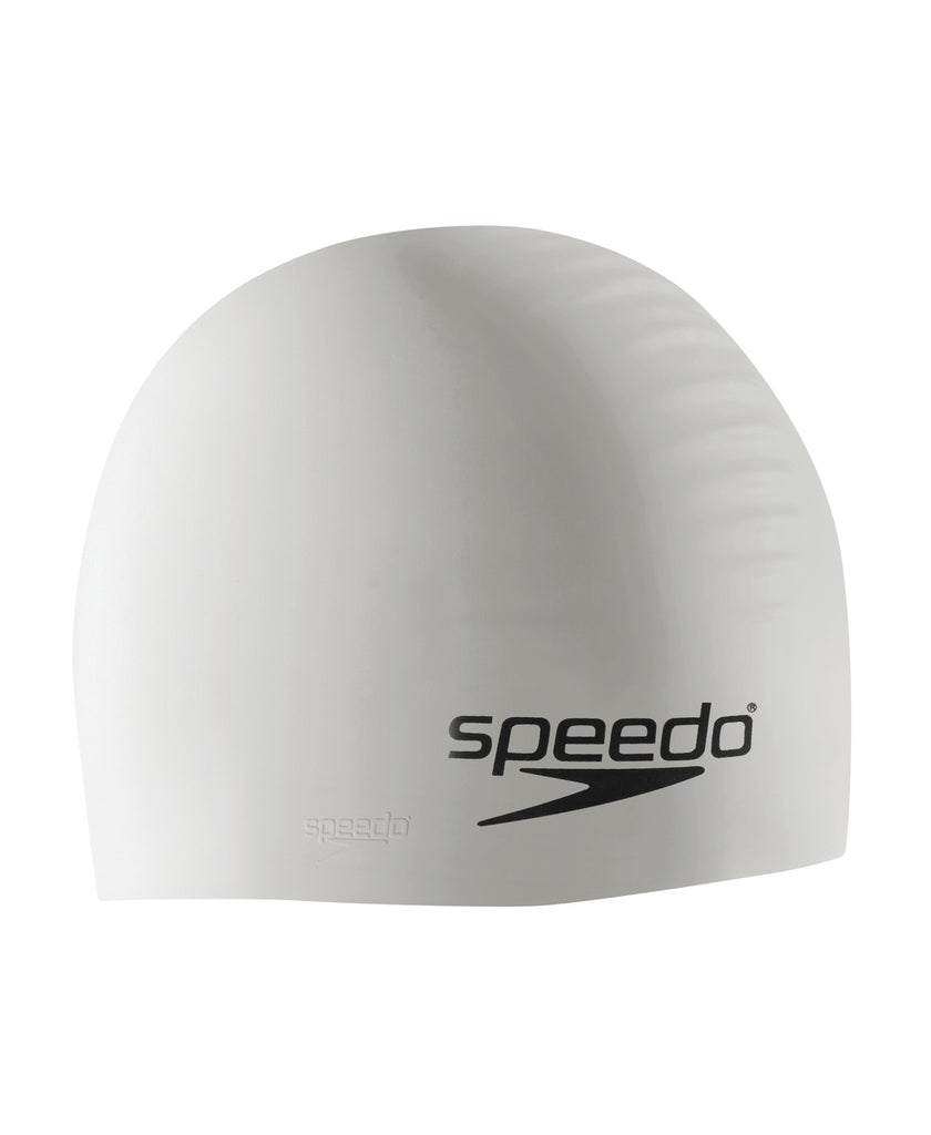 SPEEDO:SOLID SILCONE CAP - WHITE