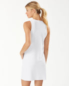 Tommy Bahama: Pique Colada Lace-Up Dress - WHITE